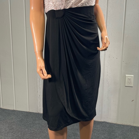 *Connected Apparel Women's Sequined Lace Drapes  Dress Sz14 - Picture 7 of 16